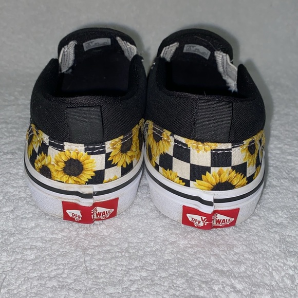 Vans Asher Sunflower Slip On Sneakers Size US Missy 4.5 - Picture 4 of 9